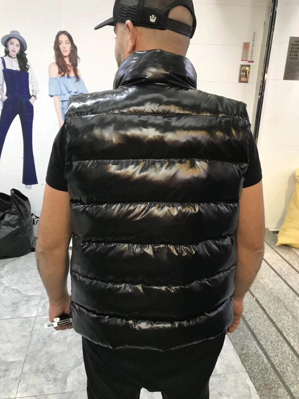 Moncler Black Quilted Puffer Vest — context