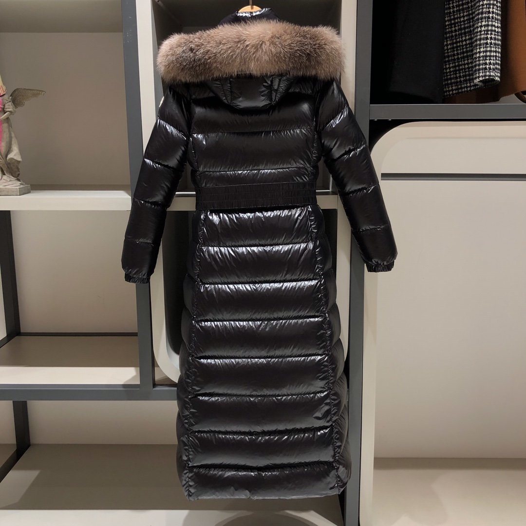 Moncler Women's Long Belted Puffer Coat — back