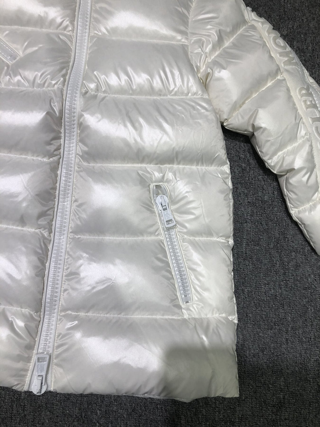 Moncler Hooded Puffer Coat — detail
