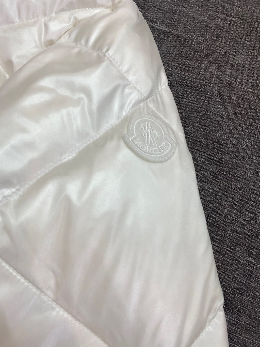 Moncler Women's Hooded Diamond-Quilt Puffer Coat — detail