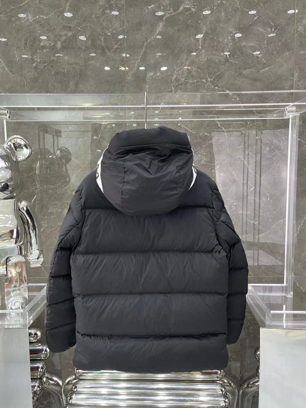 Moncler Hood-Print Hooded Puffer Coat — back