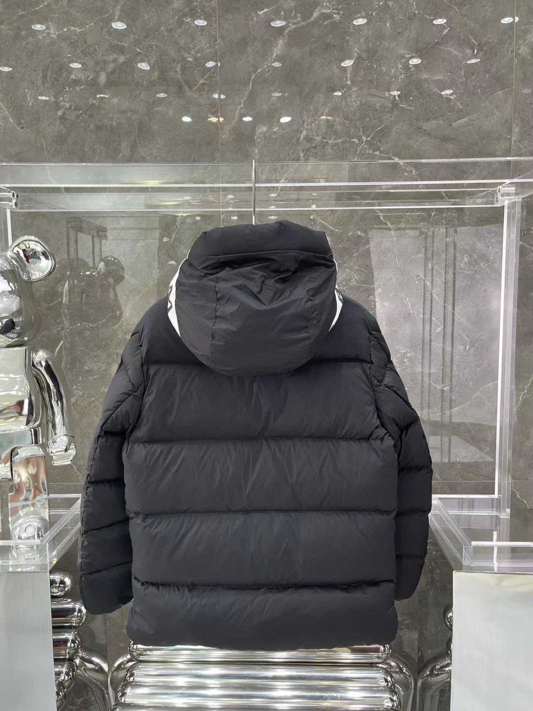 Moncler Hood-Print Hooded Puffer Coat — back