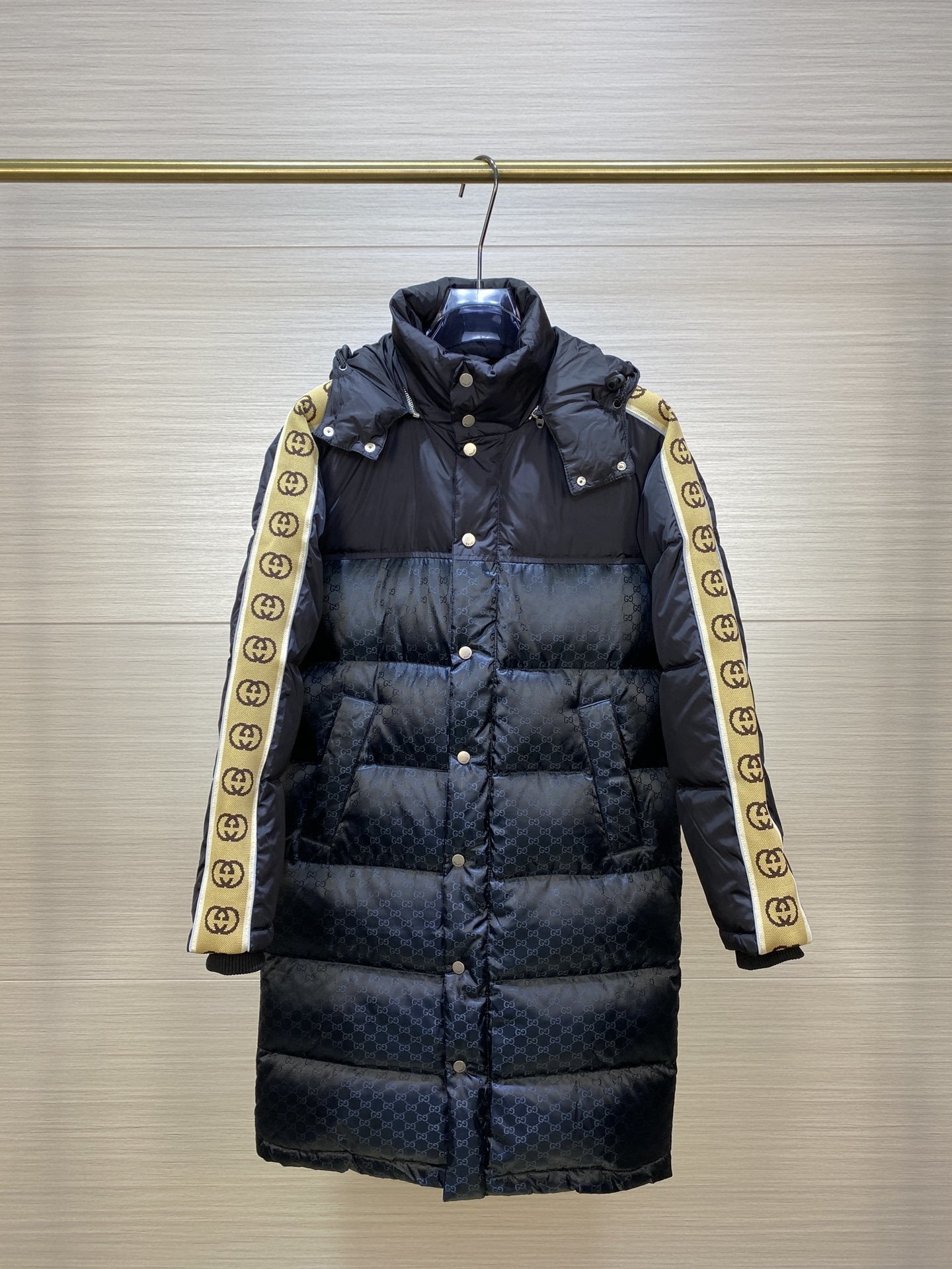 GUCCI Tonal Monogram Long Down Jacket — hero