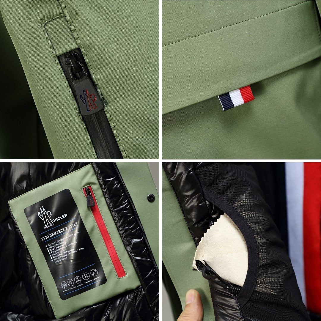 Moncler Hooded Puffer Coat — fabric_closeup