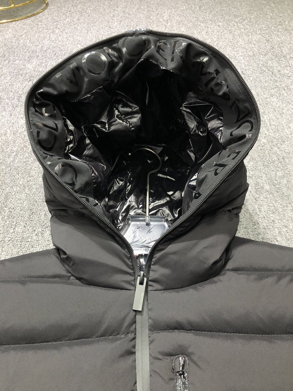 Moncler Women's Hooded Quilted Puffer Coat — detail