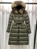 Moncler Long Belted Puffer Coat — hero