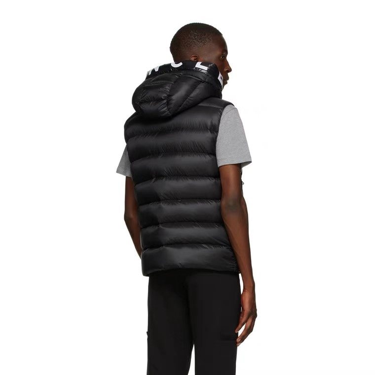 Moncler Lettered Hood Trim Quilted Vest — context