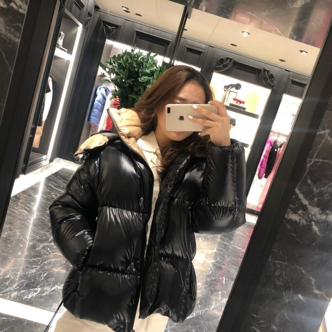 Moncler Black Hooded Puffer Coat — context