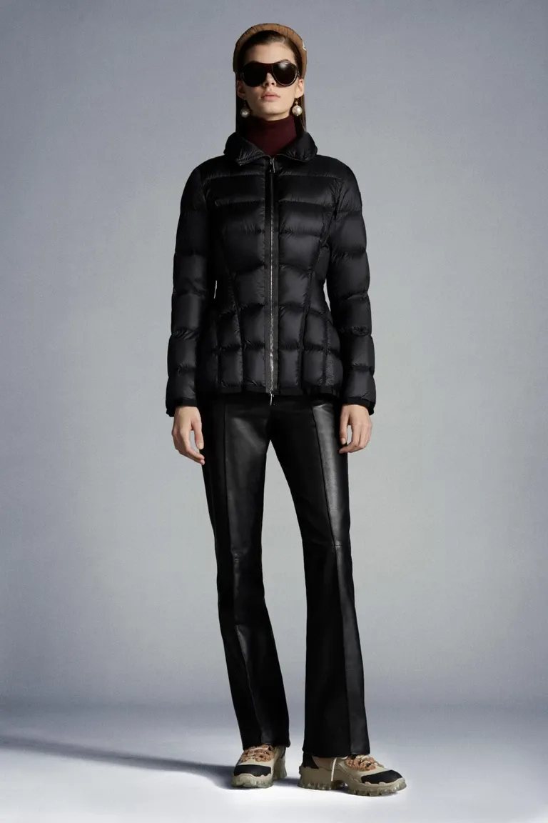 Moncler Black Quilted Short Down Coat — context