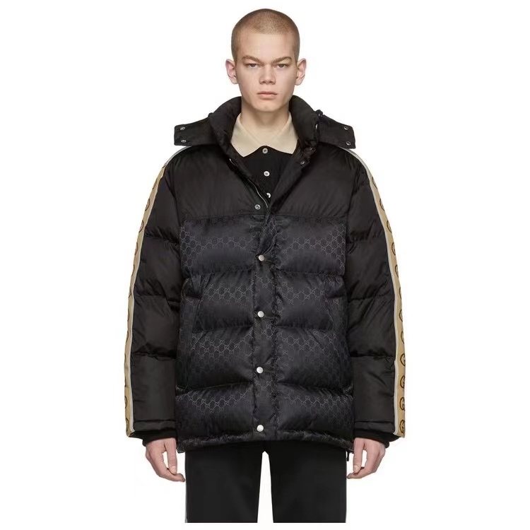 GUCCI Tonal Monogram Hooded Puffer Jacket — hero