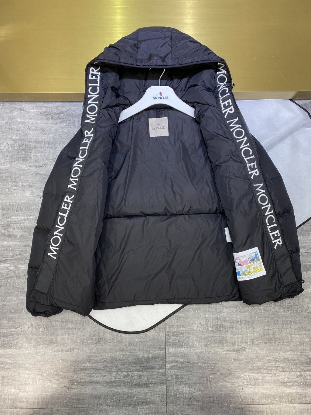 Moncler Hooded Quilted Puffer Coat — detail