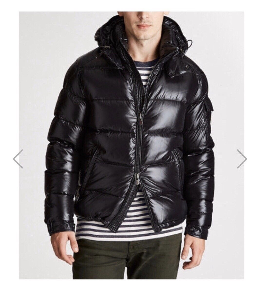 Moncler Glossy Hooded Short Down Coat — hero
