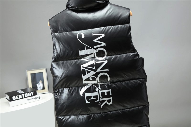 Moncler Glossy Quilted Down Vest — back