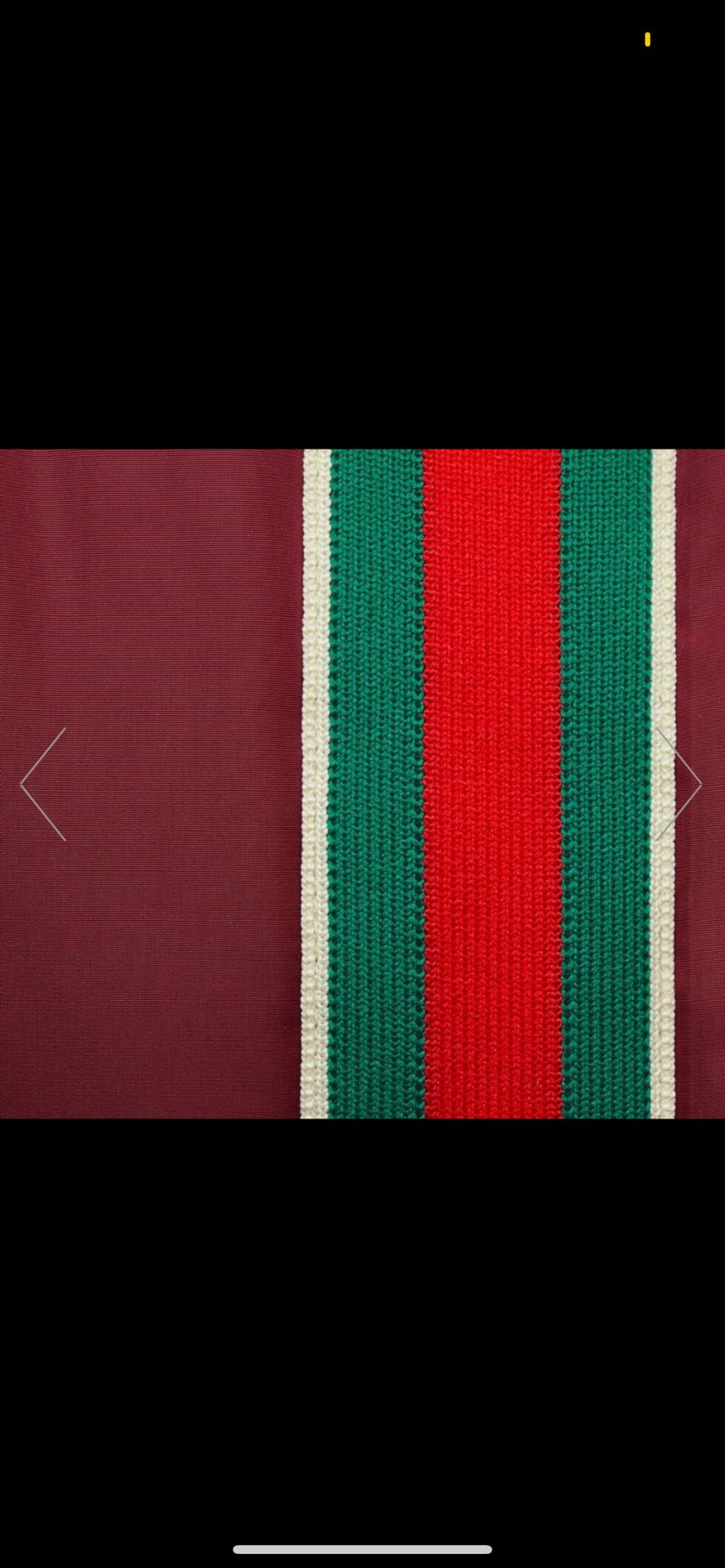 GUCCI Burgundy Monogram Color-Block Hooded Short Down Jacket — fabric_closeup