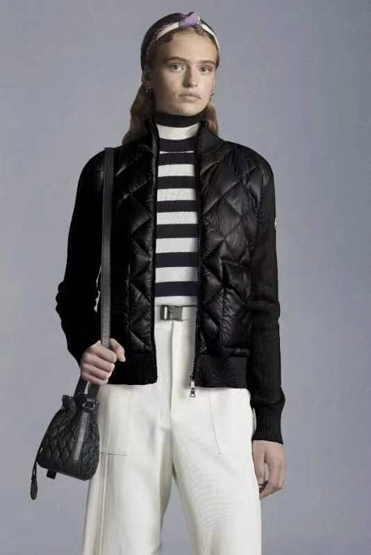 Moncler Diamond-Quilted Knit Sleeve Jacket — context