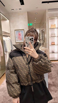 Fendi Brown Monogram Short Down Jacket — hero