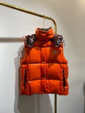Moncler Women's Hooded Quilted Down Vest — front