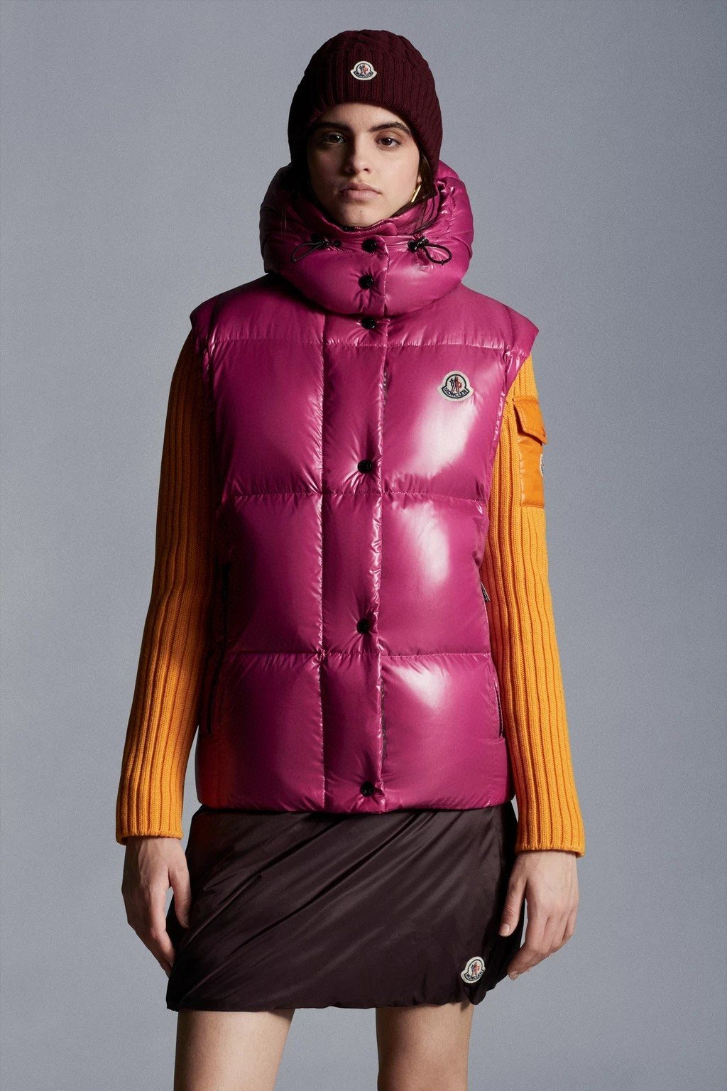Moncler Women's Hooded Quilted Down Vest — context