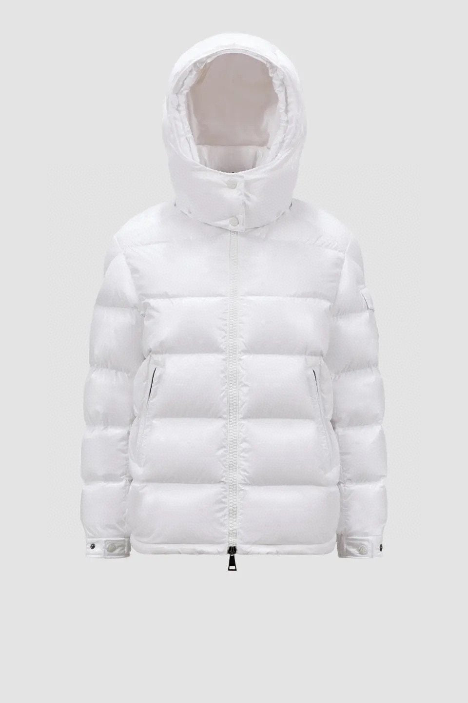 Moncler Maire Hooded Glossy Puffer Coat — front