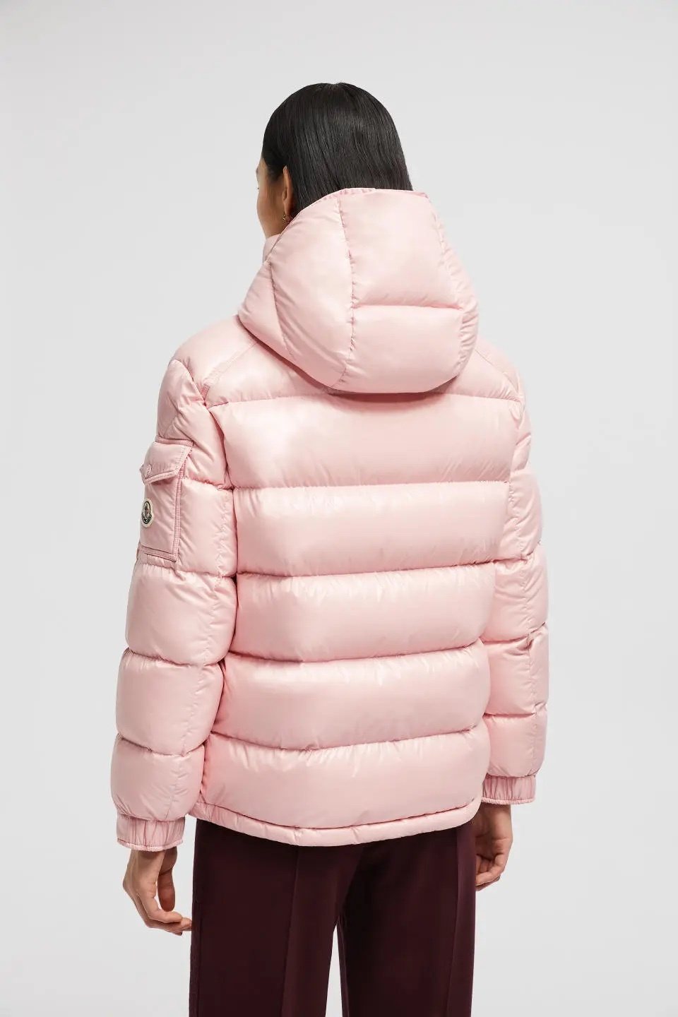 Moncler Maire Hooded Glossy Puffer Coat — back