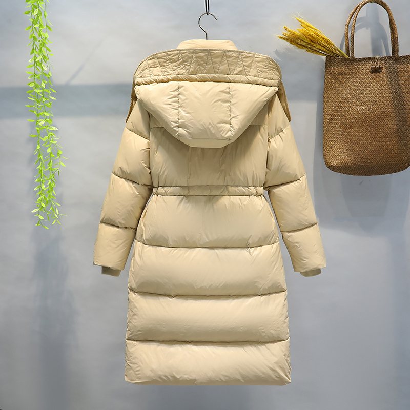 ANAS PLATYRHYNCHOS Hooded Long Down Jacket — back
