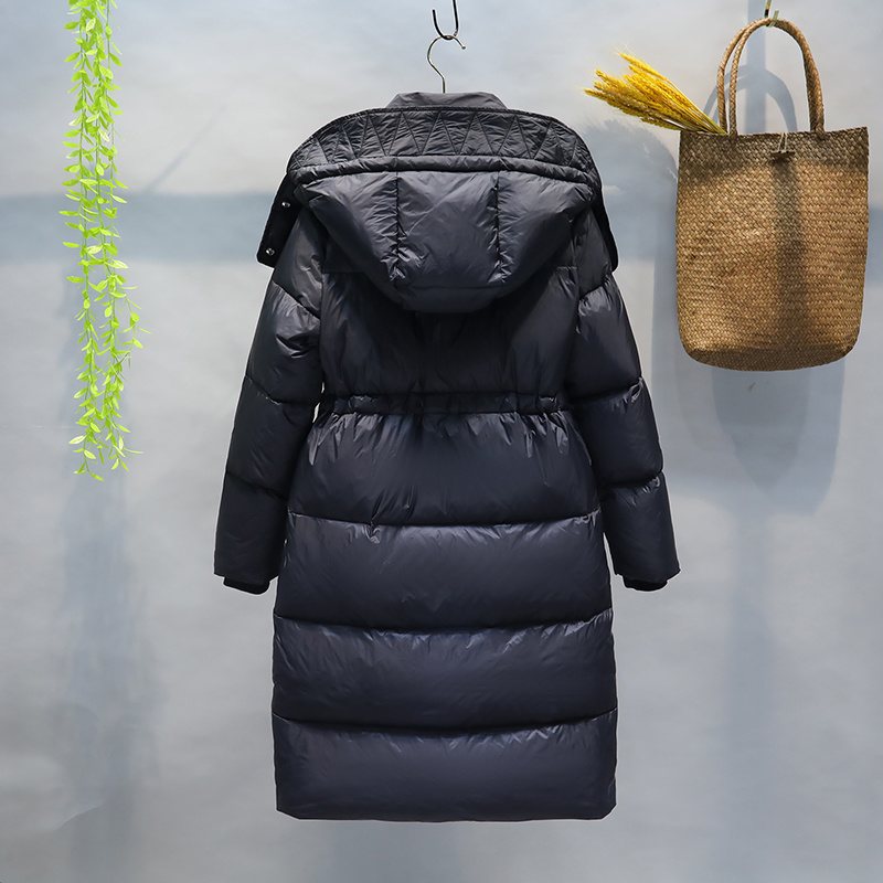 ANAS PLATYRHYNCHOS Hooded Long Down Jacket — back