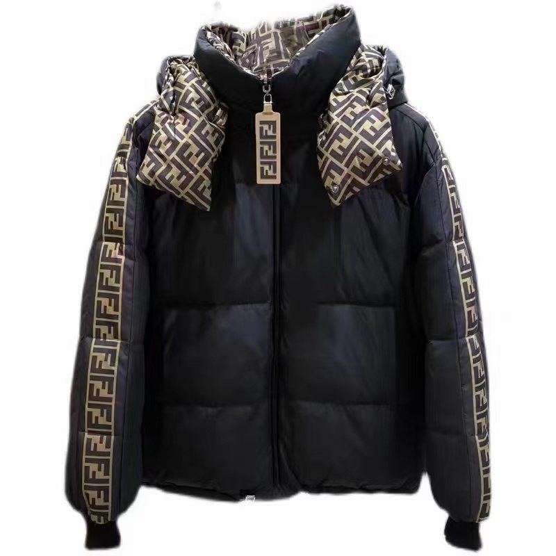 Fendi Reversible Monogram Hooded Puffer Jacket — hero