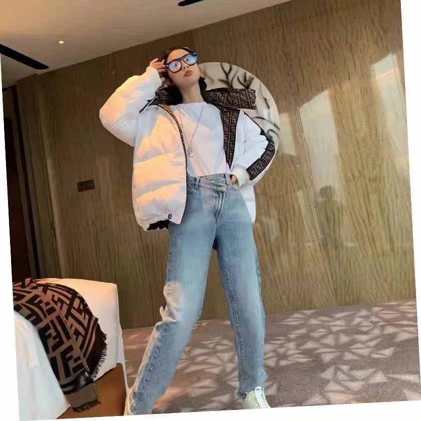 Fendi Reversible Monogram Hooded Puffer Jacket — context