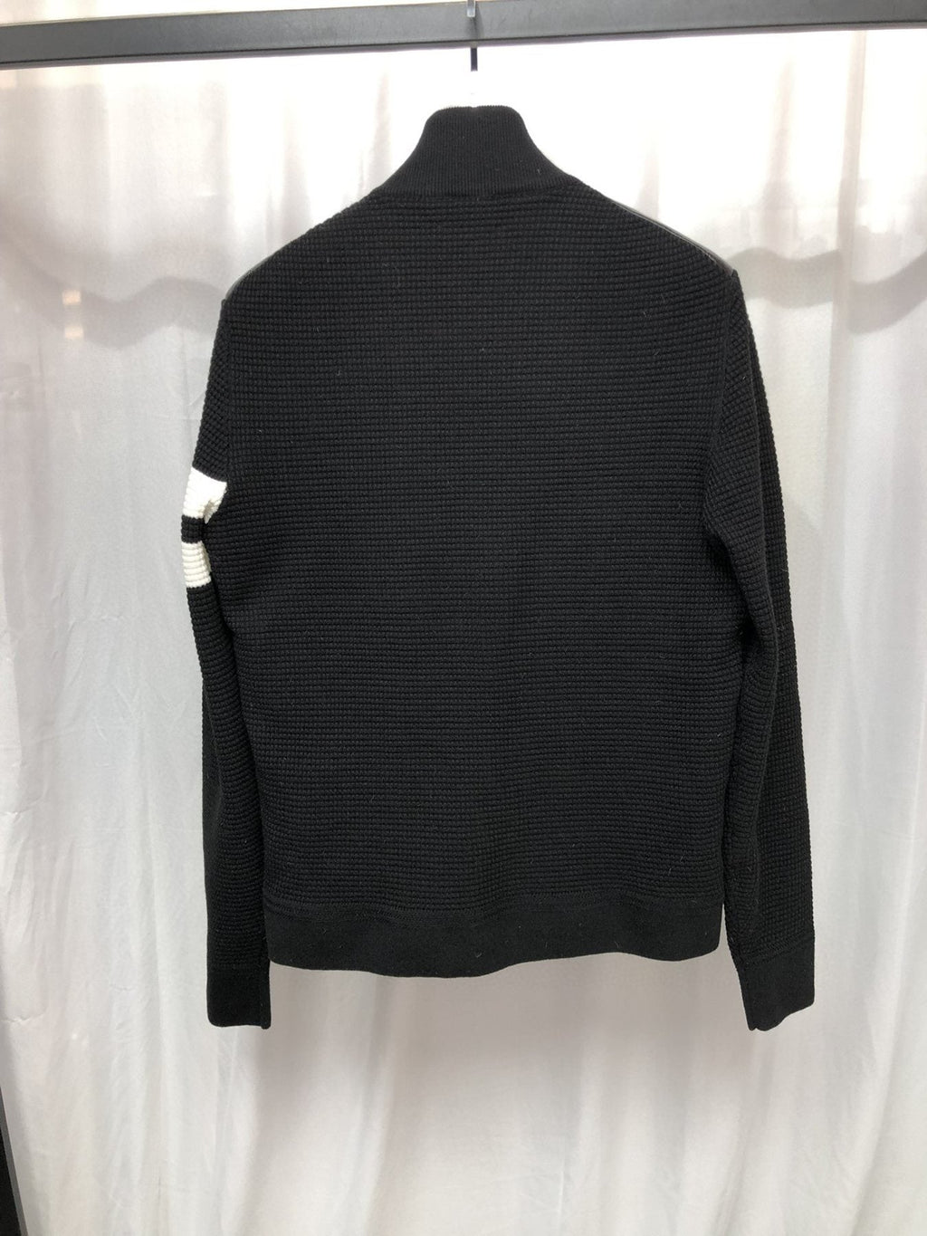 Moncler Knit-Sleeve Quilted Down Jacket — back