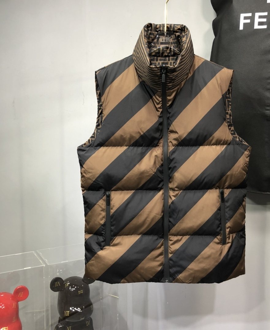 Fendi Reversible FF Monogram Down Vest — hero
