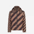 Fendi Reversible Brown Geometric Puffer Jacket — hero
