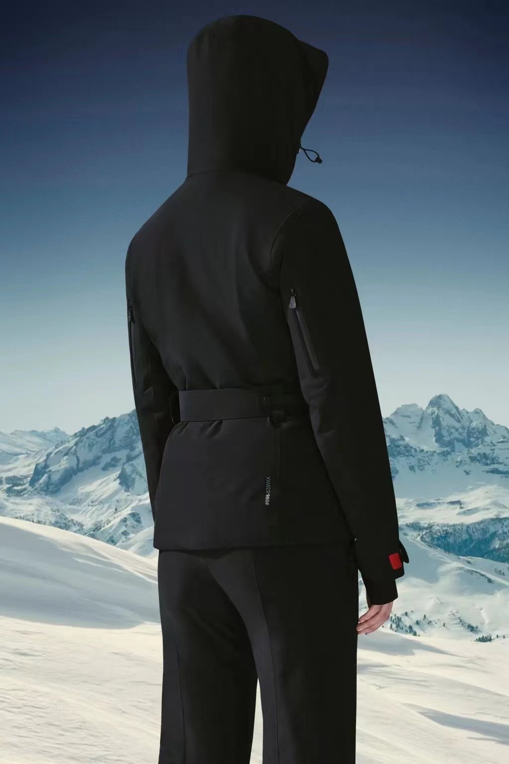Moncler Women's Belted Hooded Ski Coat — context