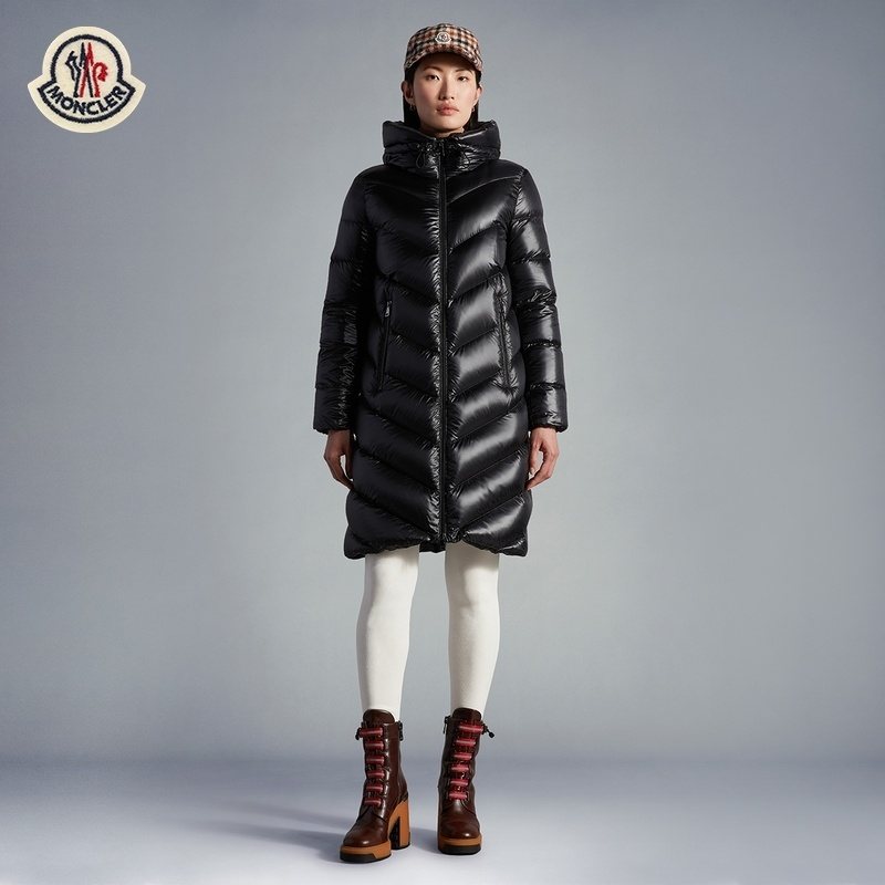 Moncler Women's Hooded Long Down Coat — hero