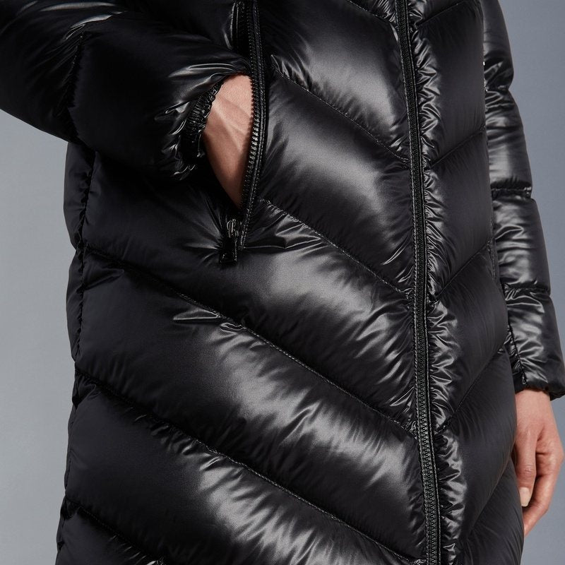 Moncler Women's Hooded Long Down Coat — detail