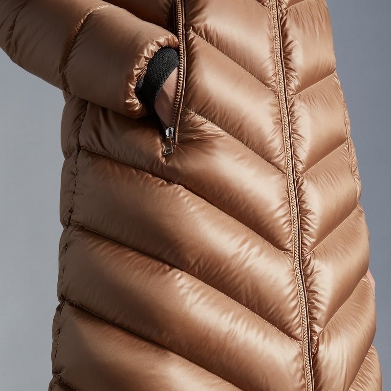 Moncler Women's Hooded Long Down Coat — detail