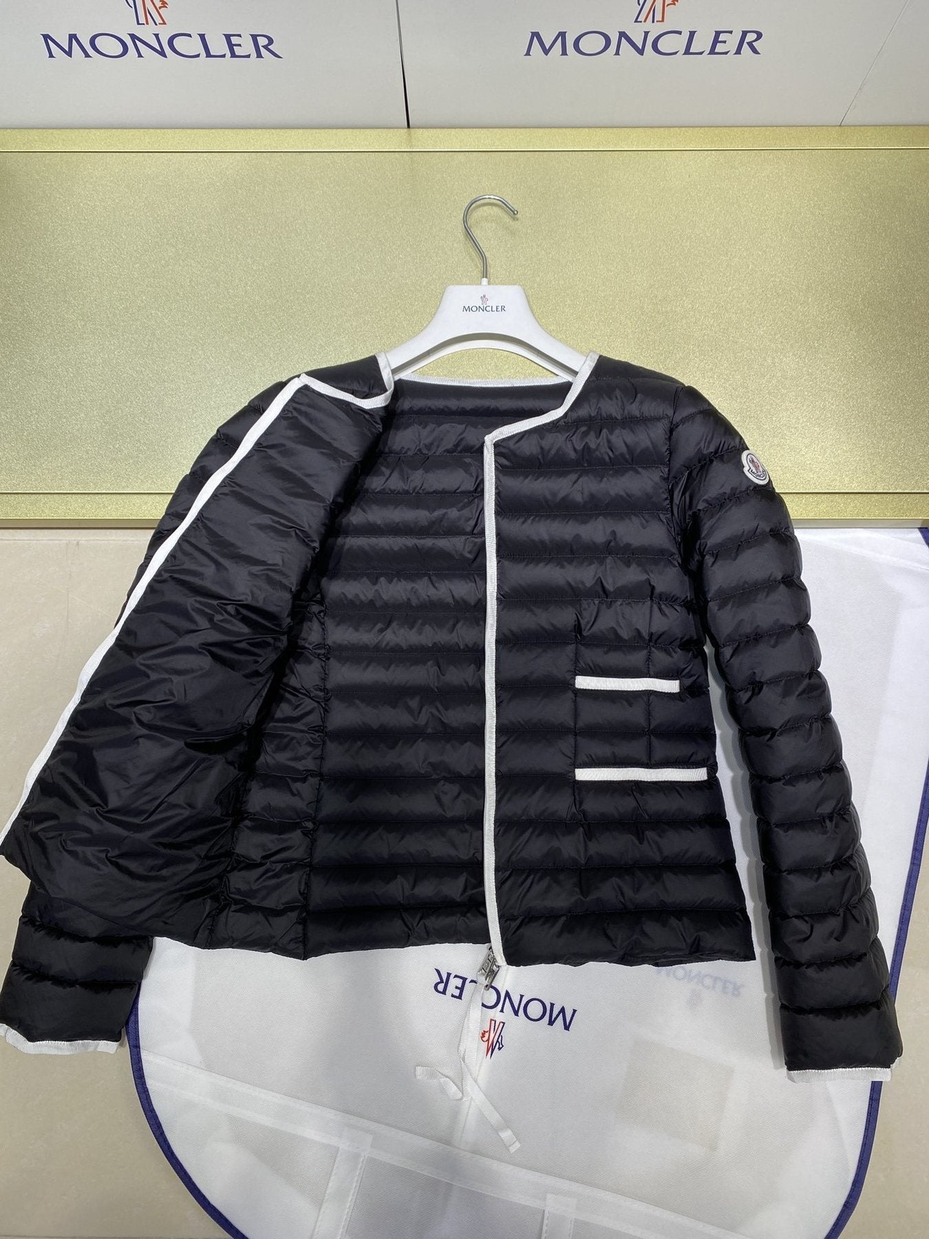 Moncler Women's BAILLET Lightweight Down Coat — detail