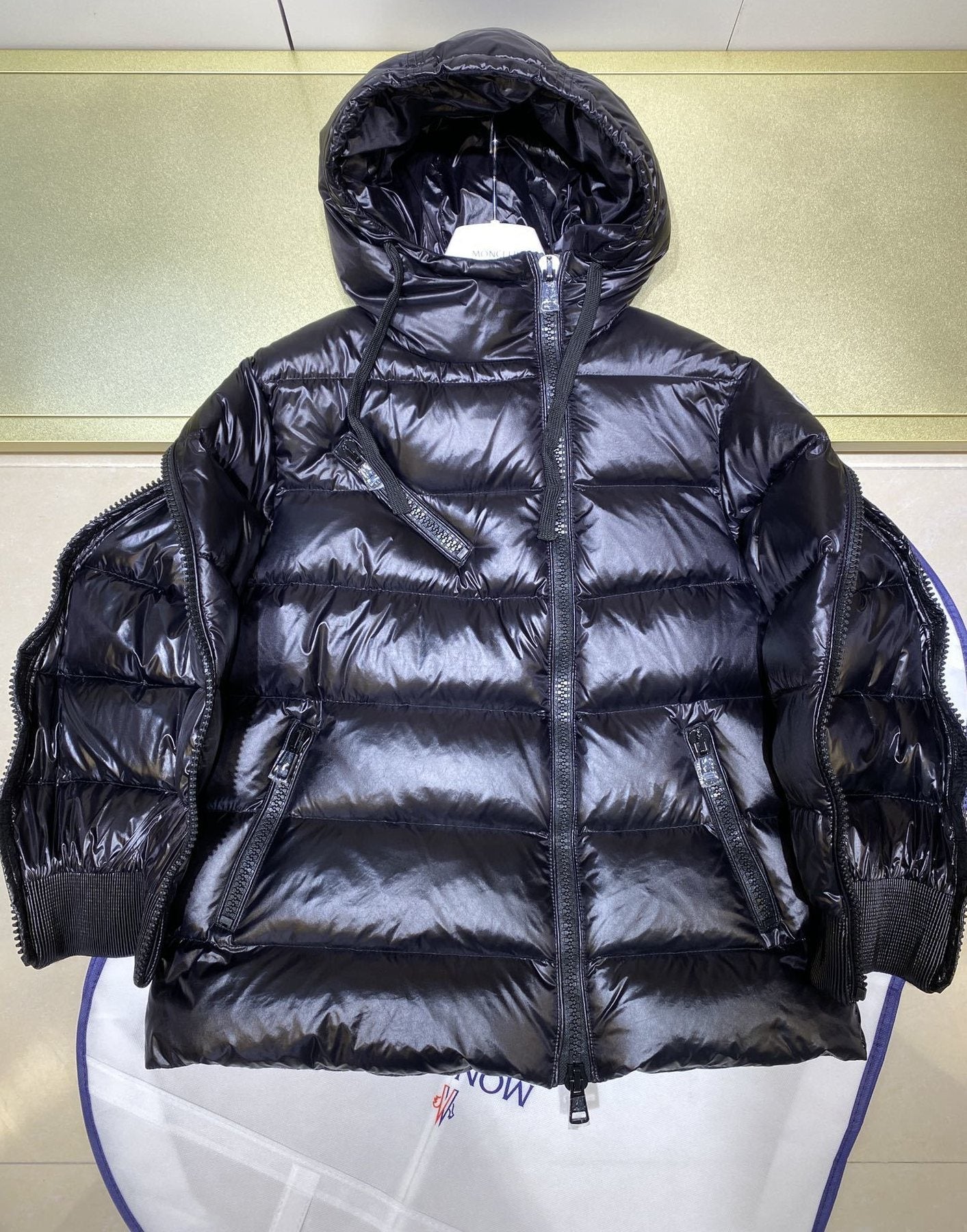 Moncler Reversible Hooded Puffer Coat — detail