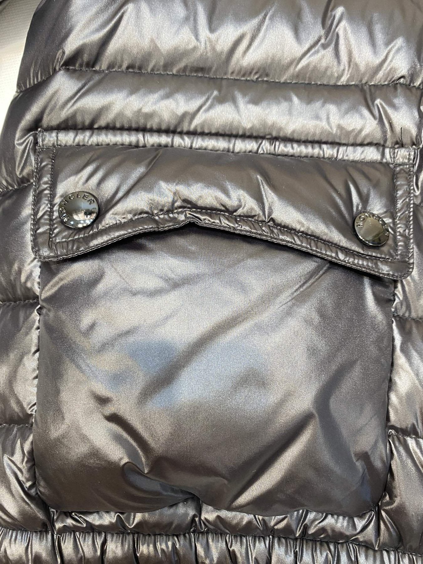 MONCLER Women's Quilted Stand-Collar Short Down Jacket — fabric_closeup