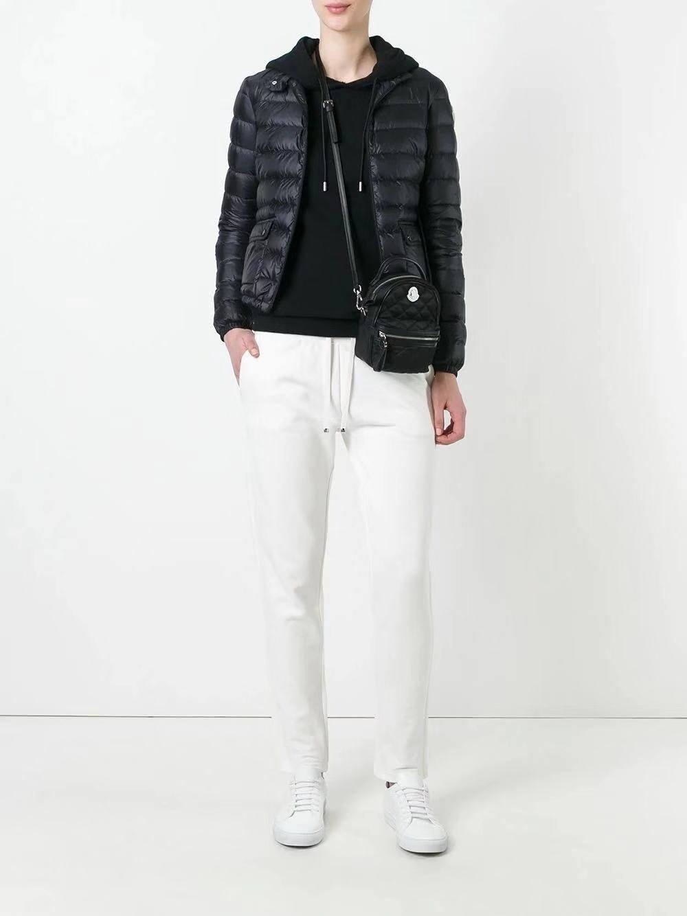 MONCLER Women's Quilted Stand-Collar Short Down Jacket — context