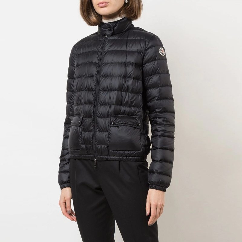 MONCLER Women's Quilted Stand-Collar Short Down Jacket — hero