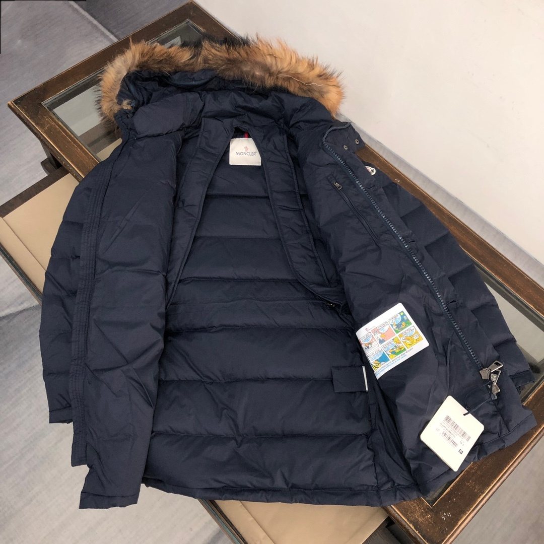 Moncler Hooded Long Down Coat — context