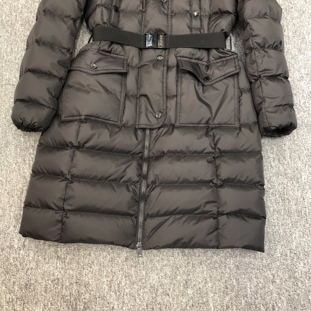 Moncler Women's Hooded Long Down Coat — front