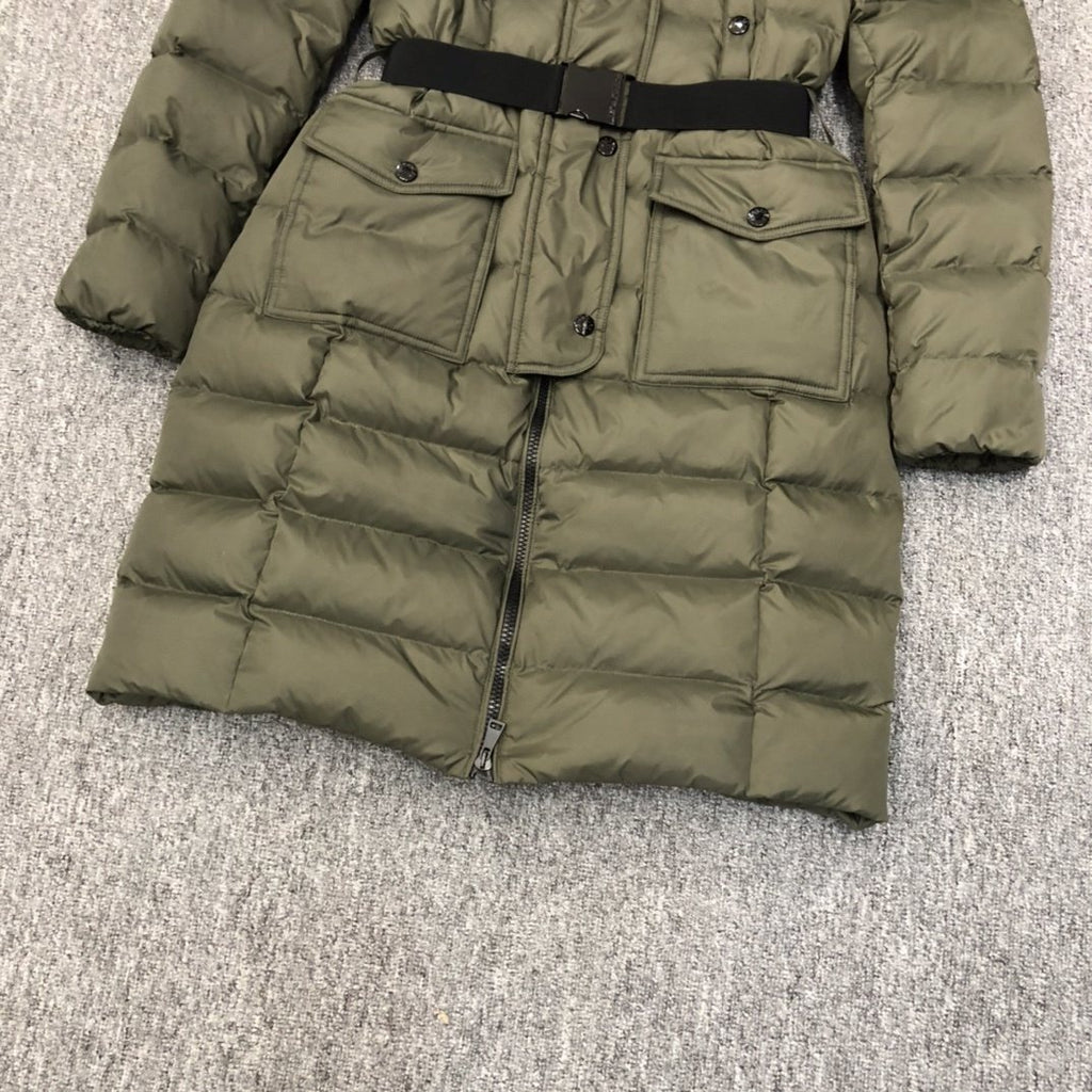 Moncler Women's Hooded Long Down Coat — detail
