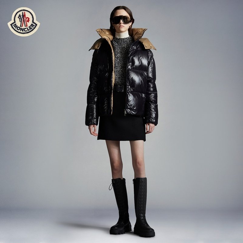 Moncler Women's Reversible Hooded Puffer Coat — context