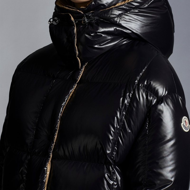 Moncler Women's Reversible Hooded Puffer Coat — detail