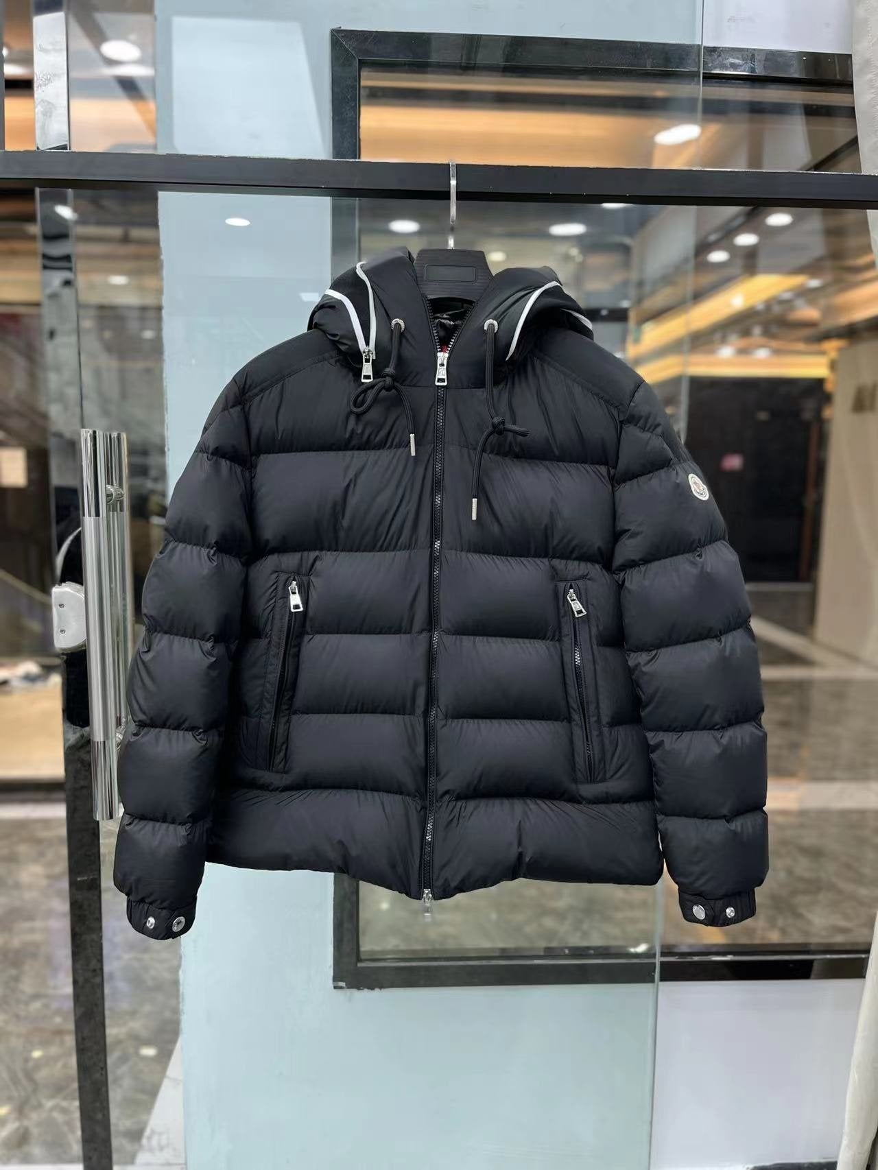 Moncler Hooded Short Down Coat — front