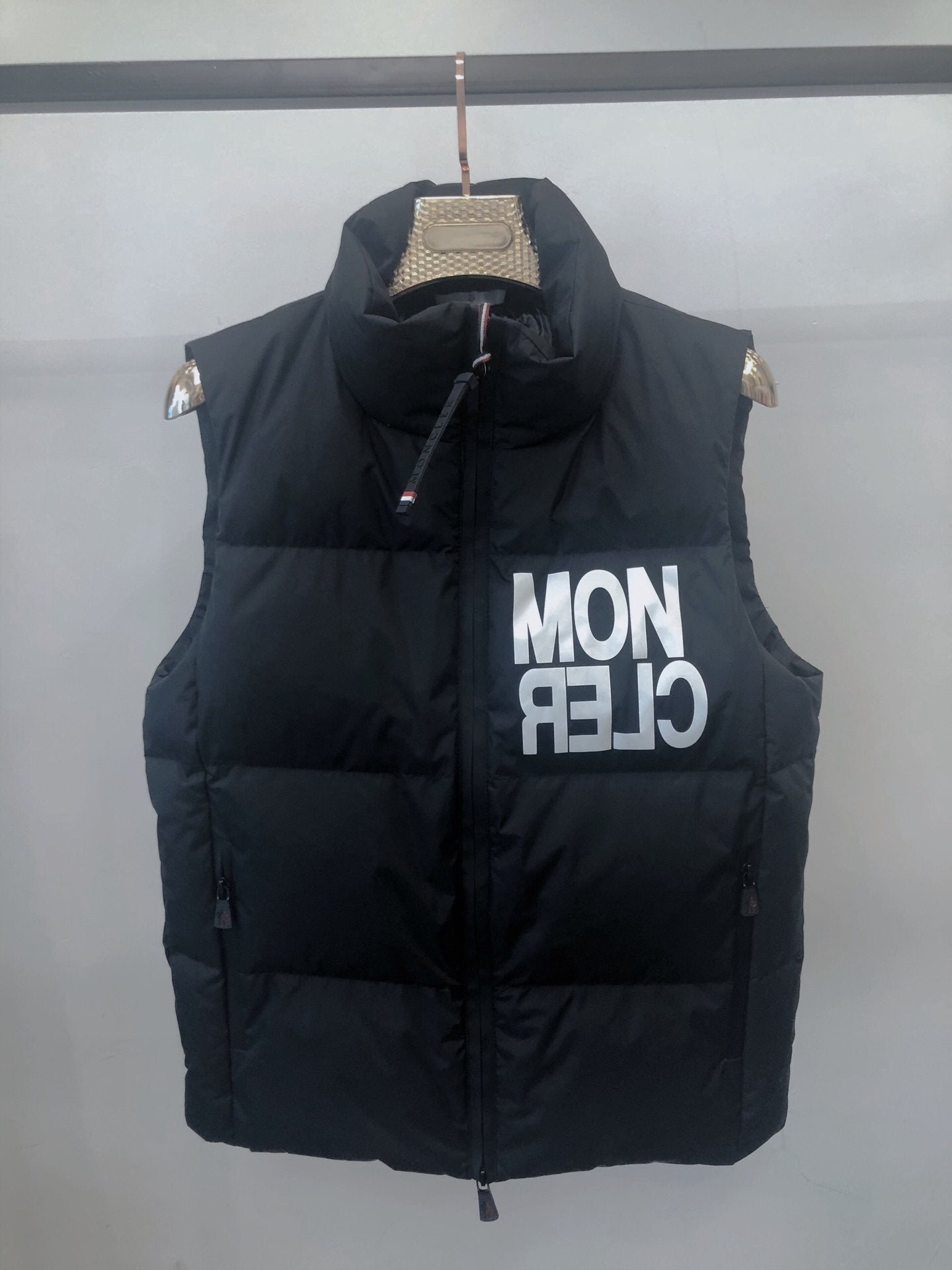 Moncler Black Quilted Down Vest — hero
