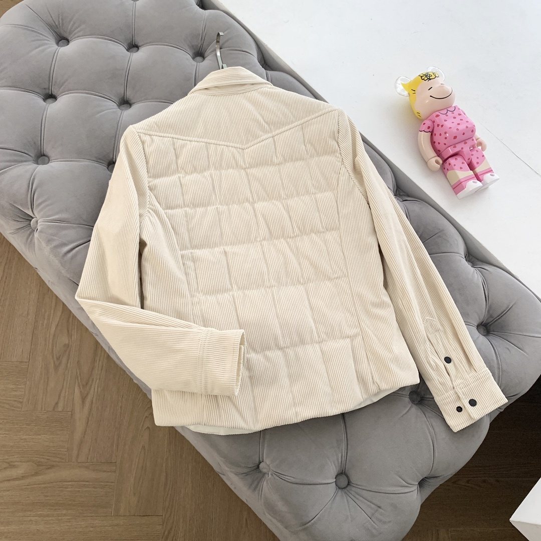 Moncler Quilted Shirt Coat — back