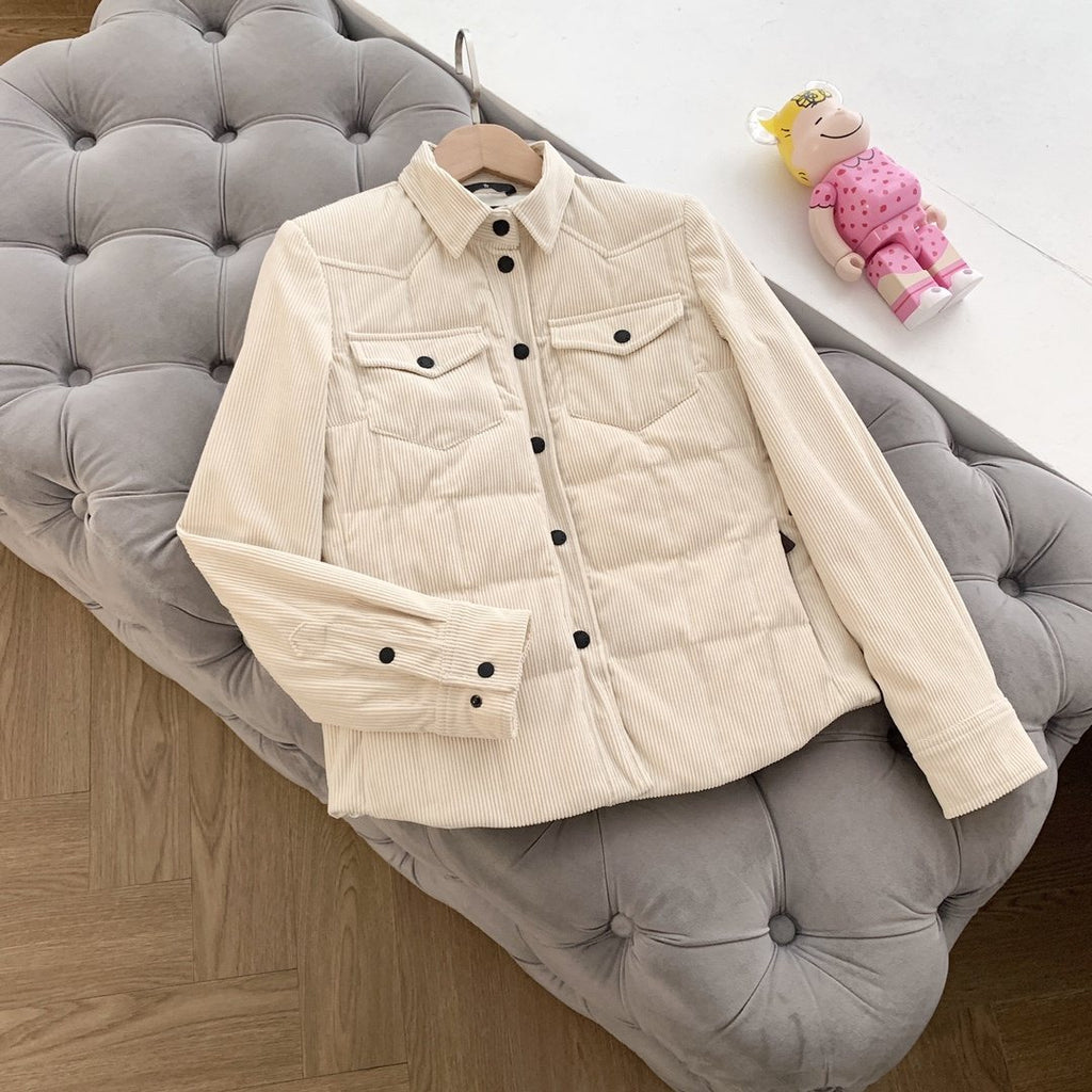 Moncler Quilted Shirt Coat — front