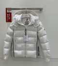 Moncler Color-Block Hooded Short Down Coat — hero